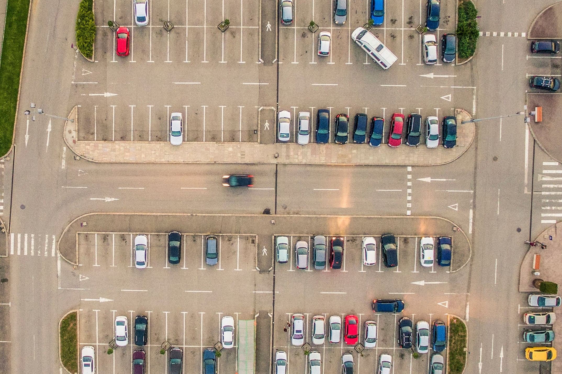 A car park from above